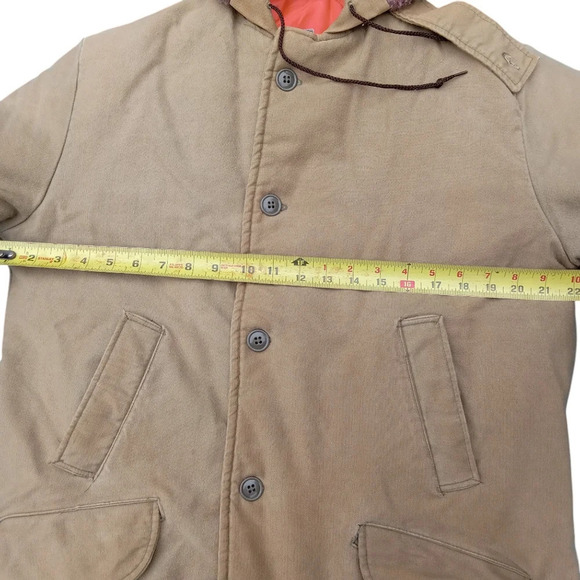 Vintage Military Parka Jacket Faux Fur Hood/Collar Men's Medium - Picture 5 of 16